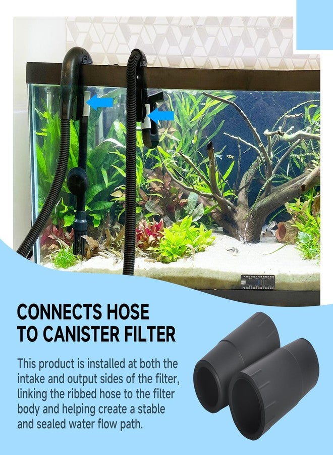 Aigemsi (2-Pack) A20017 Rubber Hose Adapter, Compatible with Fluval 304, 305, 306, 307, 404, 405, 406, 407 Canister Filters with Ribbed Hosing - Image 4